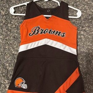 NFL Kids Casual Dress - Orange, Brown, White
